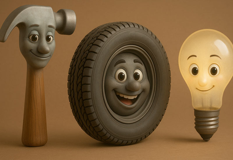 The Hammer, the Wheel, and the Light Bulb